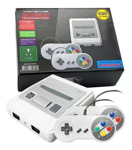 Video Game Super Mini - 2 Controles 620 Jogos 8 Bits - LukJet